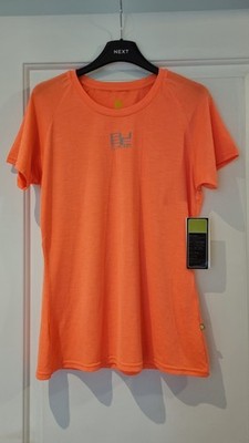 Pure Lime Damen Cloud Tee Running Top Mango Orange Gr. L UK 14 Gym T-Shirt