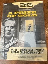 A PRIZE OF GOLD, Richard Widmark, Mai Zetterling, 1955, Pressbook 630
