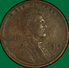 1914 Lincoln Wheat Cent Very Fine VF Coin #38194