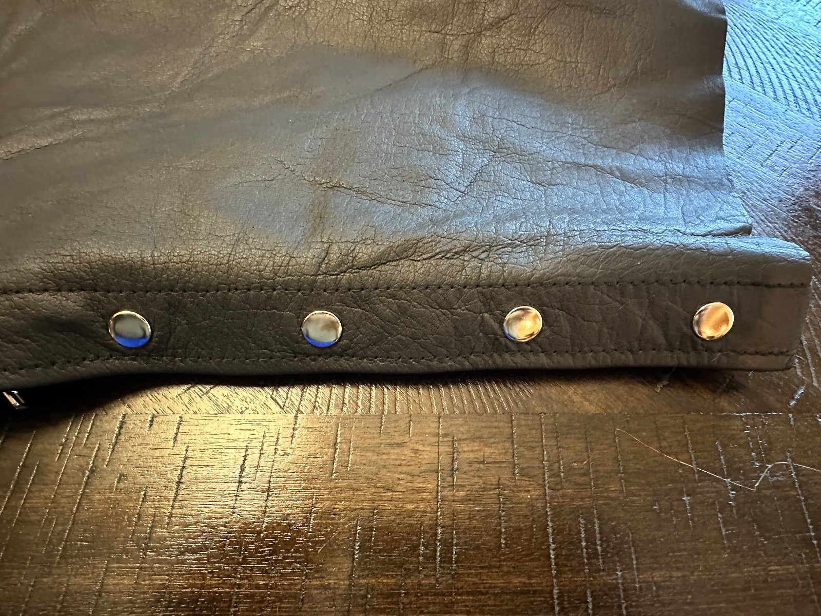 RIDERS STONE AUTHENTIC BLACK LEATHER CHAPS 4XL - image 7