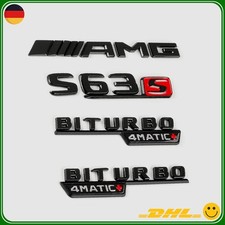 S63S BITURBO4matic+ Schwarz Emblem Set für Mercedes Benz AMG S63S BITURBO4matic+ Schwarz Emblem Set für Mercedes Benz AMG