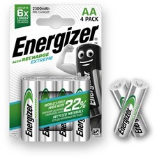 ENERGIZER AA 2300mAh Rechargeable Batteries 1.2V NiMH Universal LR6 Pre Charged