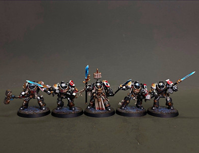 Warhammer 40k Grey Knights Terminators Squad 5 Painted Models