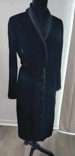 VTG 80s Miss O Oscar de la Renta Black Velvet Tuxedo Coat Dress Satin Shawl ...