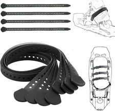 18 Classic Snowshoe Strap Kit Black Skiing Boot Wraps Ties Adjustable