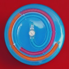 Vintage Swatch Elasticity 3 Bands Swiss Quartz Watch - New in Frisbee Case