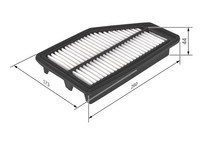 Luftfilter Motorluftfilter 260Mm FüR Honda Cr-V Iii Re Iv Rm 2.0 06-13