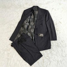 Gianni Versace Couture 90s Vintage Double Breasted Wool Suit Gray Medusa 46 M