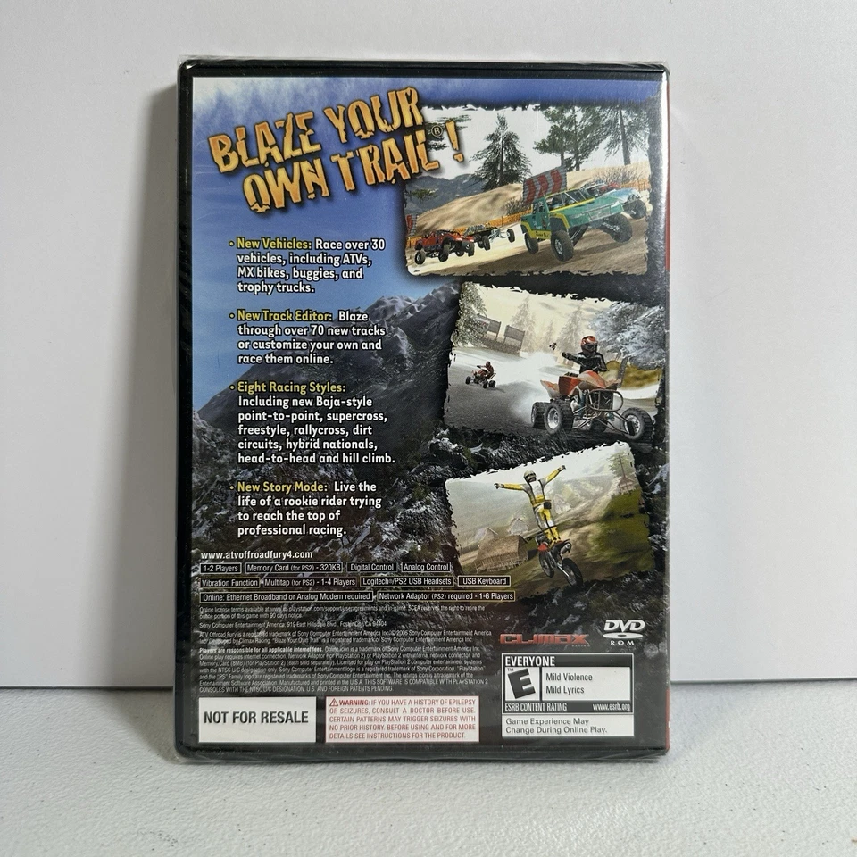 ATV Offroad Fury 4 (Not For Resale Version) PS2 PlayStation 2 New & Sealed - Image 2 of 4
