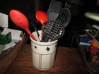 HARTSTONE POTTERY Utensil Jar Crock Texas Proud 6" Tall — photo 1