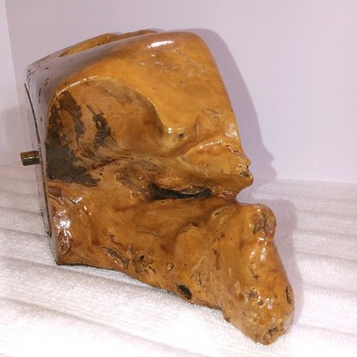 Jeff Trag 1986 Studio Made Jewelry Box. Hidden Draw 10x5x3.5'' Buckeye Burl Wood