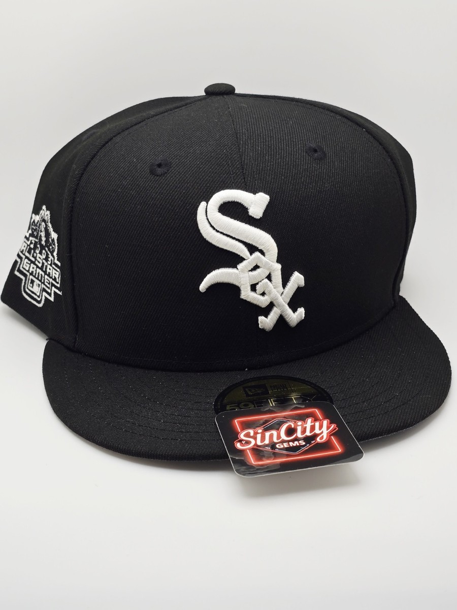 New Era Chicago White Sox Black 59FIFTY Fitted Hat Cap Sz 7 3/4 | eBay