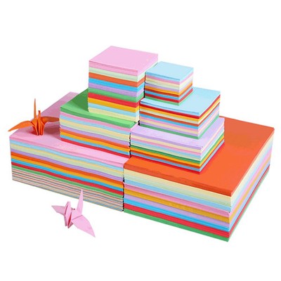 Quadratisches Bastelpapier Origami Faltpapier Mehrfarbig 100 Stück