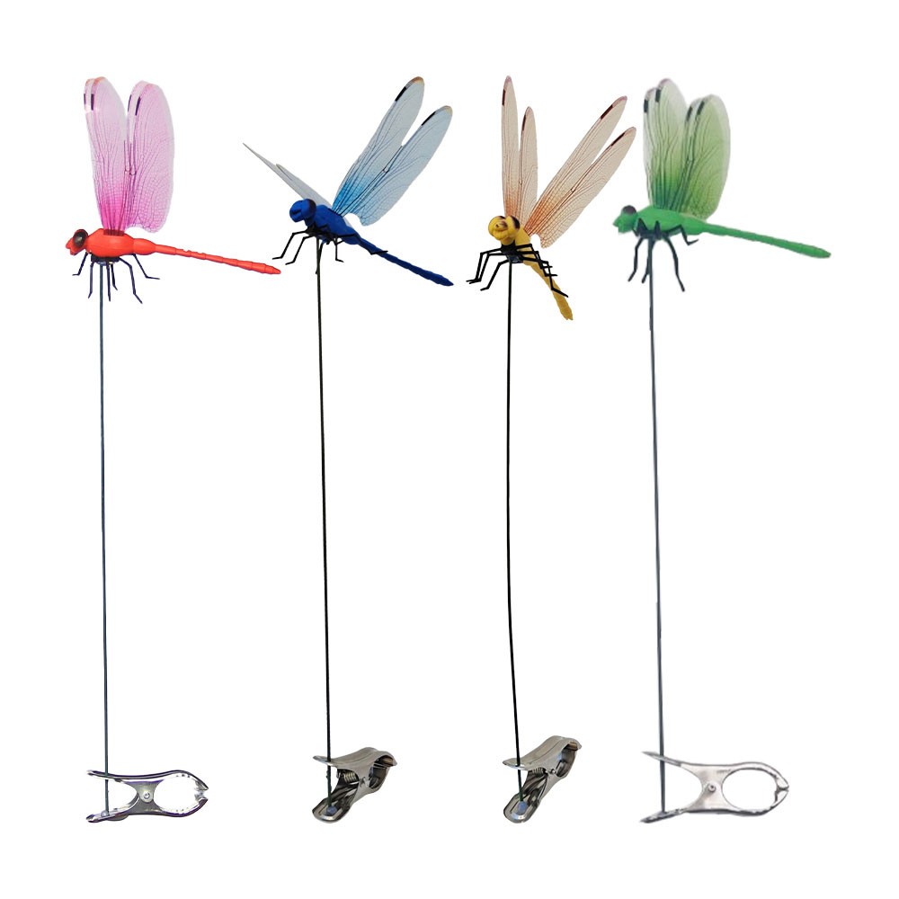 Clip Roop 5×Fake Dragonfly Clips Clip on Dragonfly for Outdoors 3D Dragonfly ...