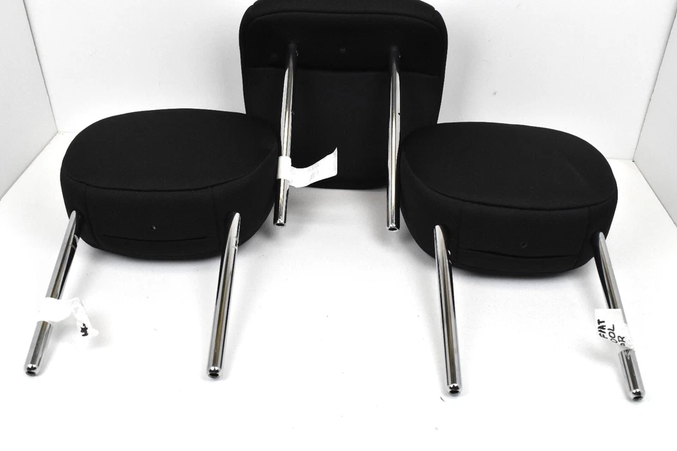 2014-2017 Fiat 500L Rear Seat Black Cloth Headrest Set of 3 OEM - Image 4 of 4