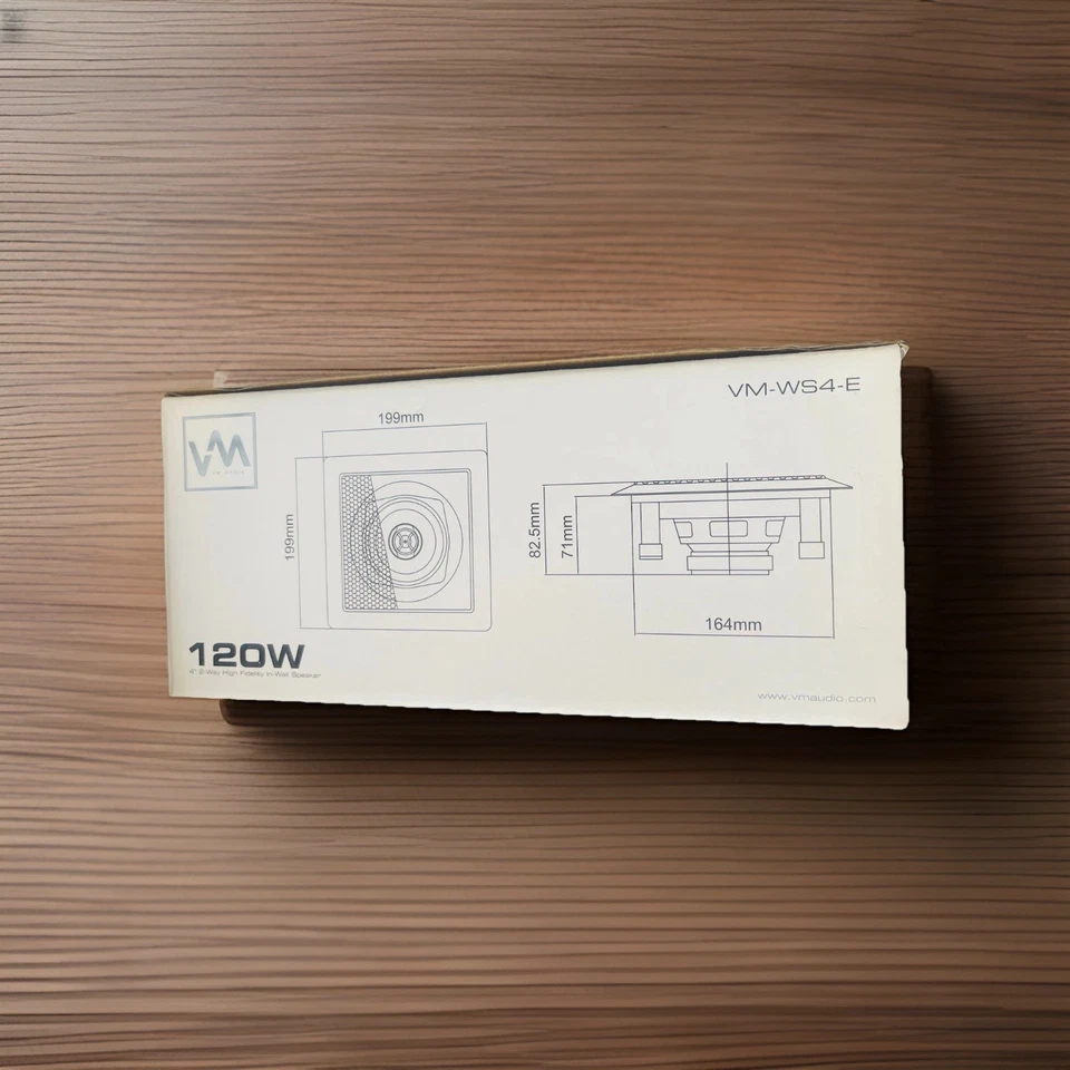 VM Audio VM-WS4-E 4” 2-Way In-Wall High Fidelity Speakers 120W Elux – New in Box - Image 3 of 4