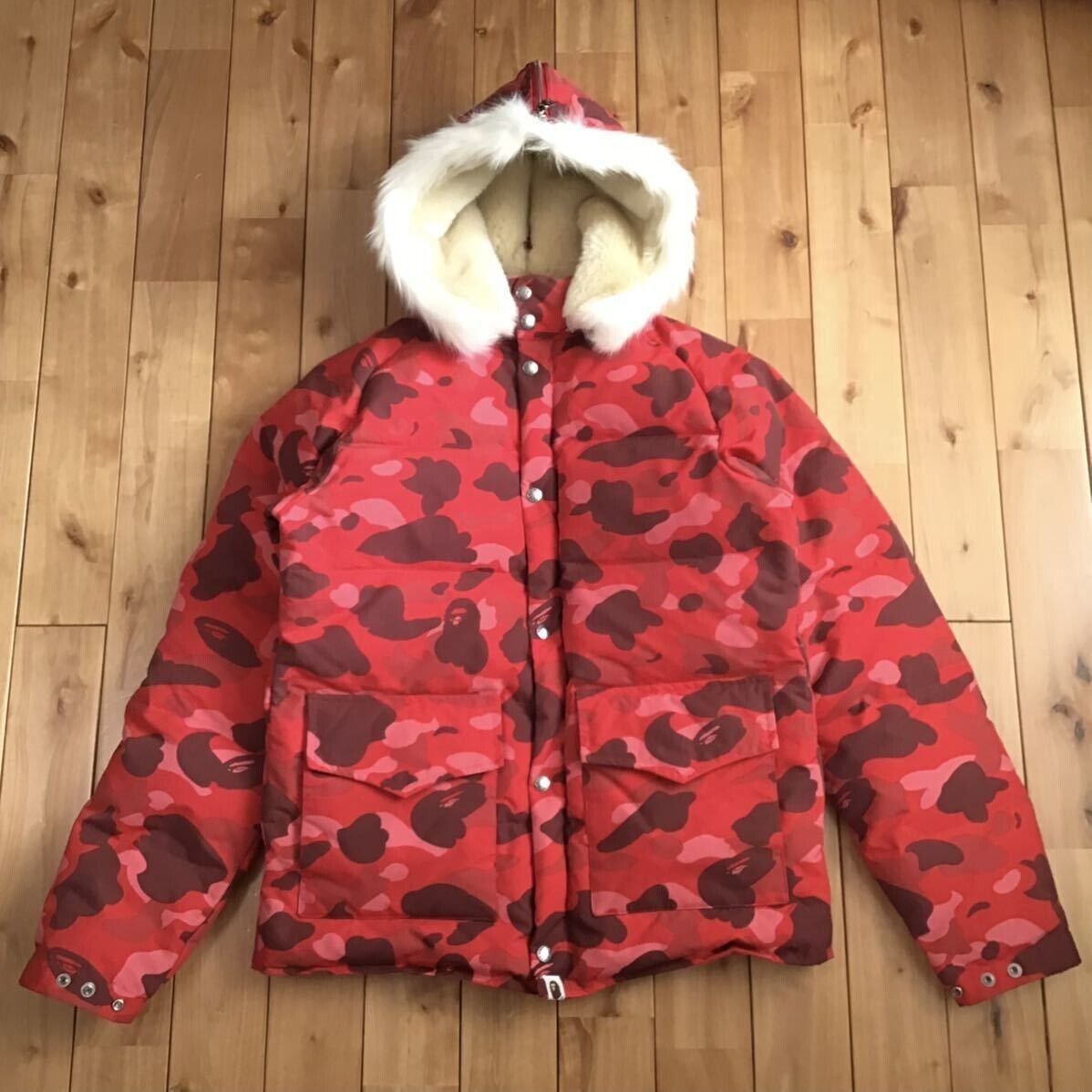 BAPE Pharrell camo hoodie down jacket a bathing ape NIGO BAPE Pharrell camo hoodie down jacket a bathing ape NIGO