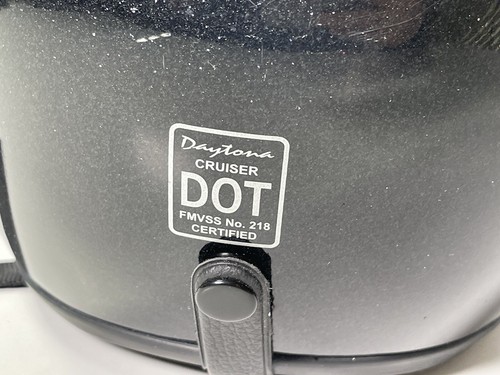 Daytona Cruiser DOT Motorcycle Helmet Flip Up Face Shield Retro Black Fleck Smal - Picture 9 of 12