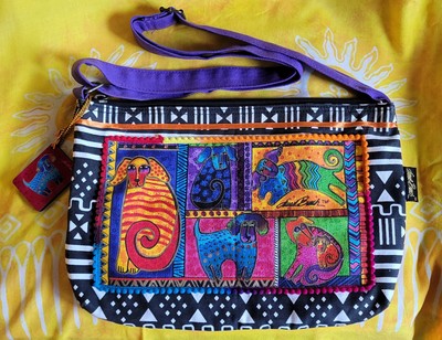 Laurel Burch Canvas Crossbody Bag - Dog Tails