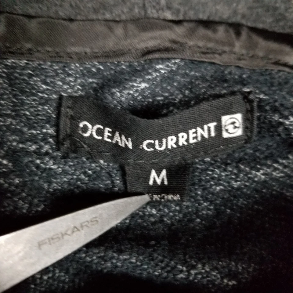 Ocean Current Sudadera Para Hombre Gris Medio Cuello Alto Cordón Informal Pullover Foto 2 de 4