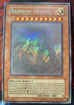 Yu-Gi-Oh! Rainbow Dragon TAEV-EN006 1st Edition Ghost Rare Moderately  Played | eBay