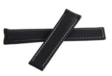 TAG Heuer Men's 20mm x 18mm Black Fabric White Stitching Watch Band
