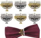 6 Pcs Vintage Gold Hannukah Napkin Rings. Hannukah Decor. Hannukah Table Decor  — photo 3
