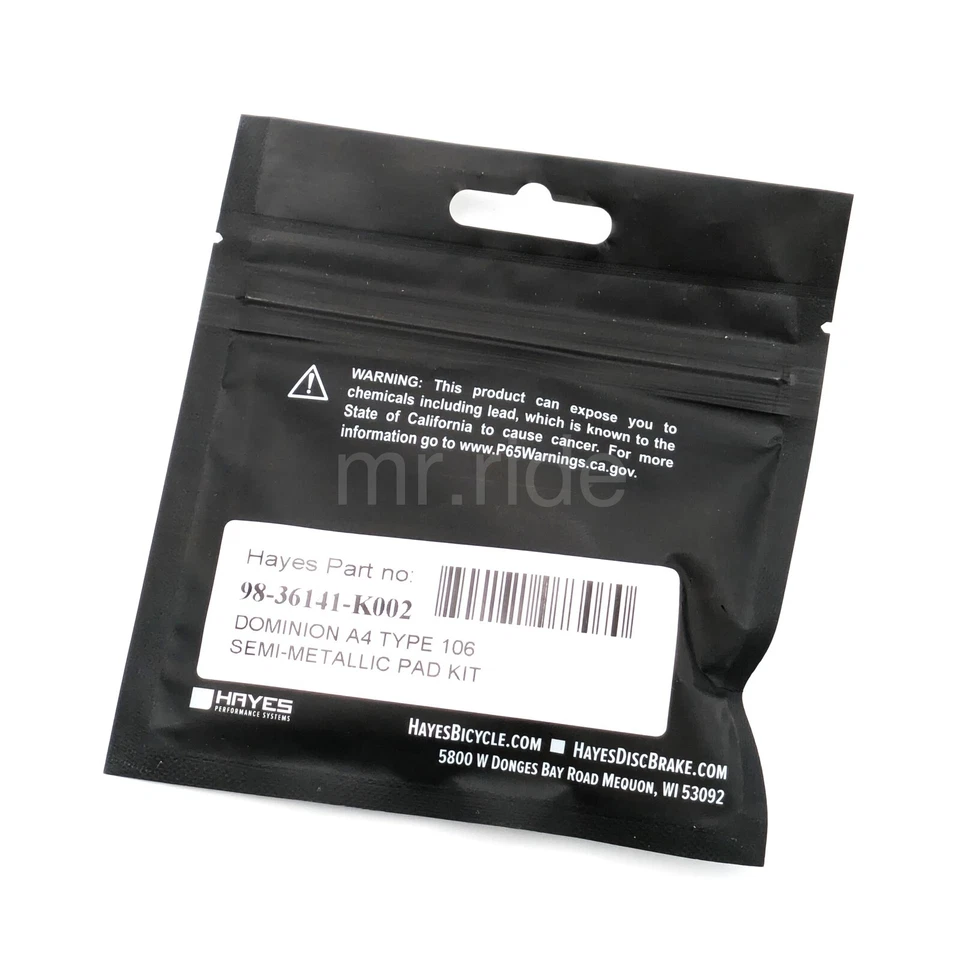 КОМПЛЕКТ ПОЛУМЕТАЛЛИЧЕСКИХ тормозных колодок HAYES 98-36141-K002 DOMINION A4 ТИП 106, T106 - Изображение 4 из 4