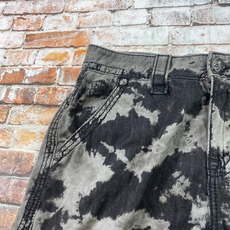 Шорты-карго Rock Revival для взрослых 29 черные серые хлопковые повседневные 12 дюймов по внутреннему шву мужские - Изображение 2 из 4