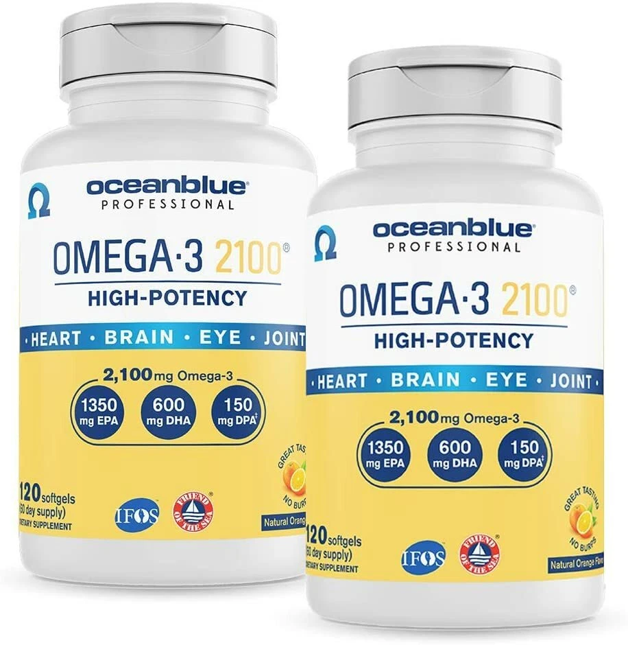 Ocean Blue Professional Omega 3 2100 Softgels 2 Pack Exp 04 2024