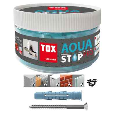 TOX Aqua Stop Pro Abdichtender Allzweckdübel inkl. Schrauben 6/38, 8/50 oder Set