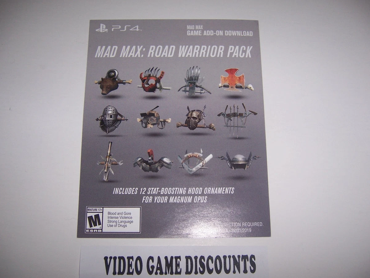 Mad Max Road Warrior Pack DLC Add-On Code For PlayStation 4 PS4 | EBay