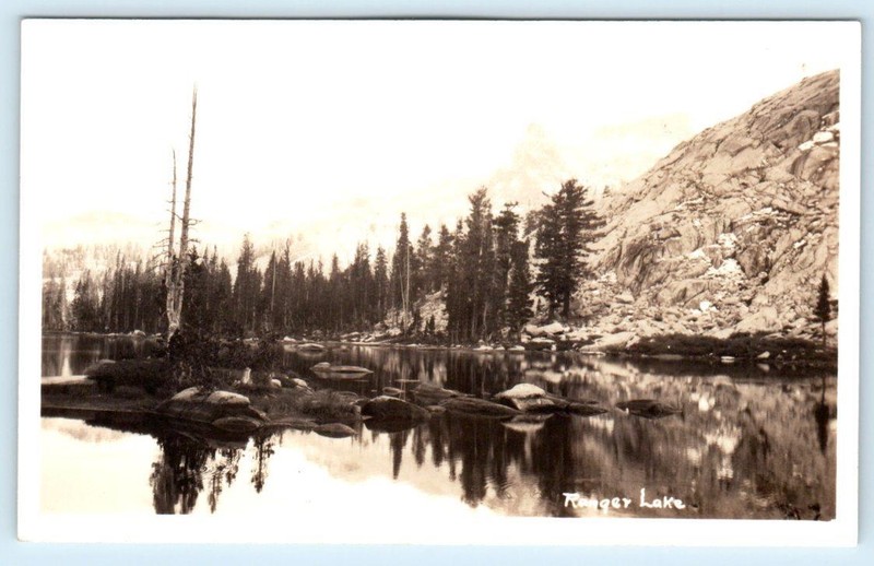 RANGER LAKE Sequoia National Park, California CA ~ ca 1940s Real Photo Postcard