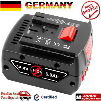 14,4V 6,0Ah Lithium Ersatzakku für Bosch BAT614 BAT607 GSR DDR GSB 607 336 234