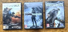 3 PC • DVD-ROM Games: Watch Dogs, Titanfall & Tombraider (new, Unopened)