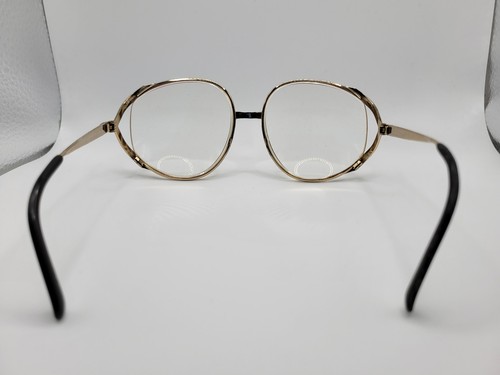 Vintage Christian Dior 2387 Austria Gold Round Eyeglasses FRAMES ONLY 55-16-120 - Picture 10 of 17