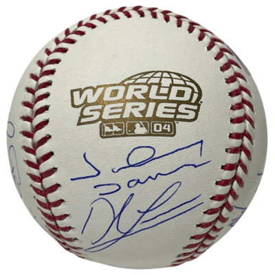 2004 Boston Red Sox Team Signed World Series ROMLB Baseball 11
