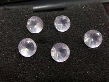 Natural Rose Quartz Faceted Round Cut 5x5 MM 7 Pcs Lot Loose Gemstone E