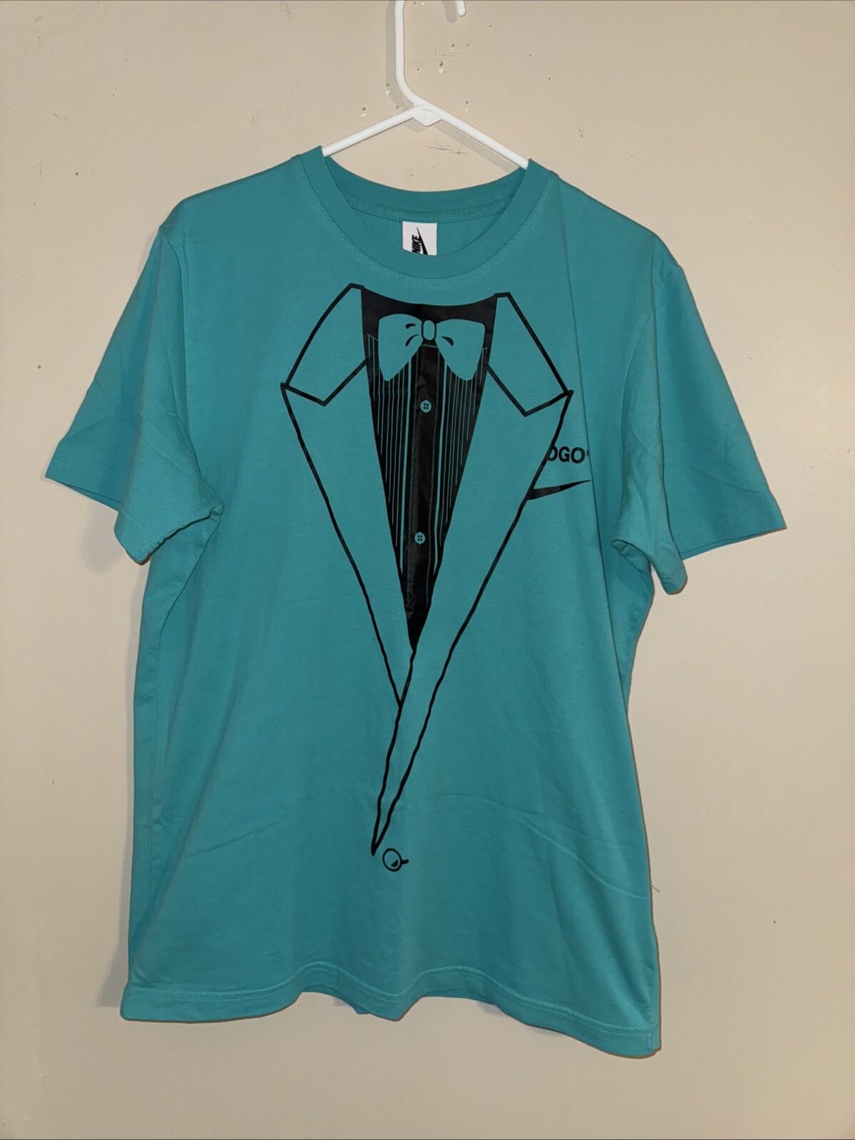 OFF WHITE X NIKE T shirt grafica smoking Nike x Off White "LOGO" taglia L verde acqua