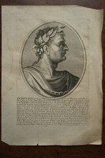 DOMITIAN DOMITIAN 12TH EMPEROR......... portrait. Paris chez Daret. Engraving o
