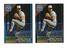 2ct) Jim Palmer 2019 Topps Update 150 YEARS GREATEST BLACK/BLUE /299 ORIOLES