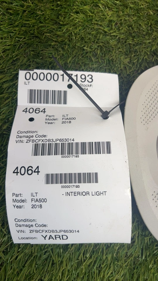 ✅ FIAT 500X 2018 techo superior techo cúpula luz OEM Foto 4 de 4