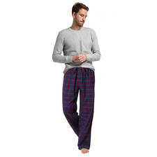CYZ Men's Holiday Pajama Gift Set Cotton Rib Shirt with Flannel Pajama Pants- S
