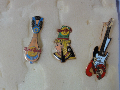 3 x  PINS PIN BROSCHE HARD ROCK CAFE  Sharm Al Sheikh,  Gitarre, Pharao