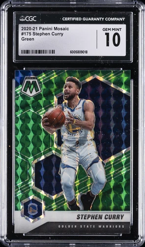 2020-21 PANINI MOSAIC GREEN #175 STEPHEN CURRY CGC 10 GEM MINT