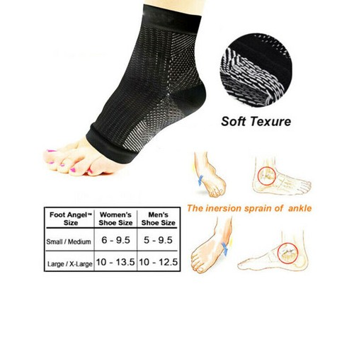2 Pair Foot Sleeve Plantar Fasciitis Compression Socks Achy Swelling Heel Ankle - Picture 10 of 21