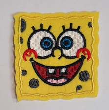 Spongebob Square Pants 2 " 2 " Square Embroidered Patch. Yellow.