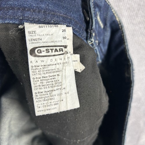 G-Star RAW Lynn Skinny Women’s Distressed Jeans Size 26/30 Blue Denim - Picture 6 of 24