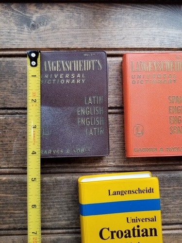 3 Vintage English - Latin - Spanish - Croatian Dictionary Pocket - Picture 2 of 12