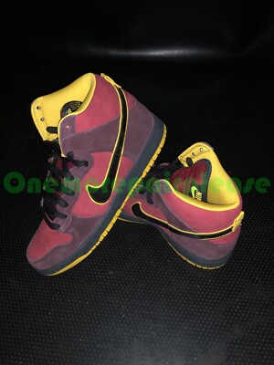 Nike SB Dunk High Pro Team Red Black Yellow Ochre 313171-600 Iron Man Tony Stark